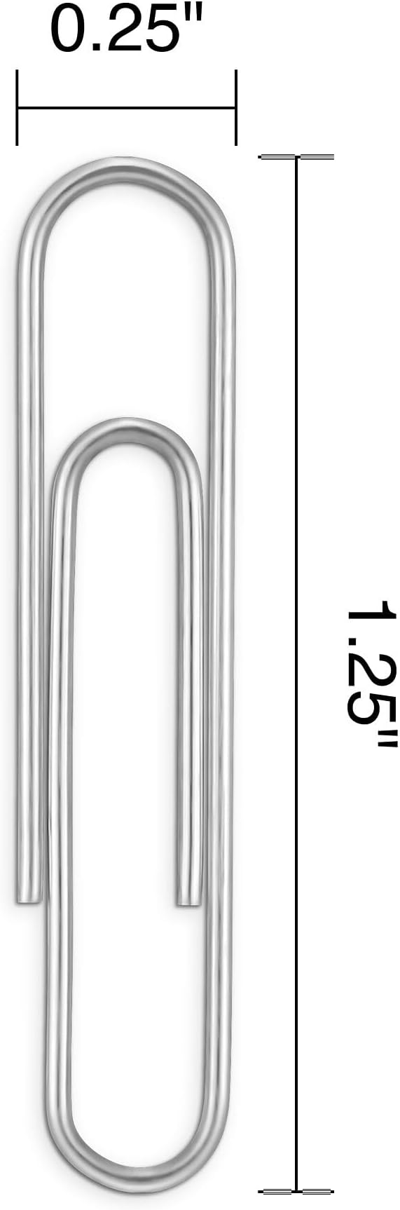 Staples Paper Clips, 1.25", Heavy‑Duty, Silver, 1,000 Pack – Strong Smooth Clips for Office, School & Home Use