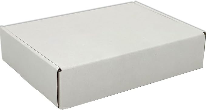 9x6x2 Shipping Boxes Set of 25, White Mailer Corrugated Cardboard Box | for Packaging, Literature, Packing, Mailing, Storage, Small Business, Moving, Gift, Supplies, Quick Fold, Tab Locking