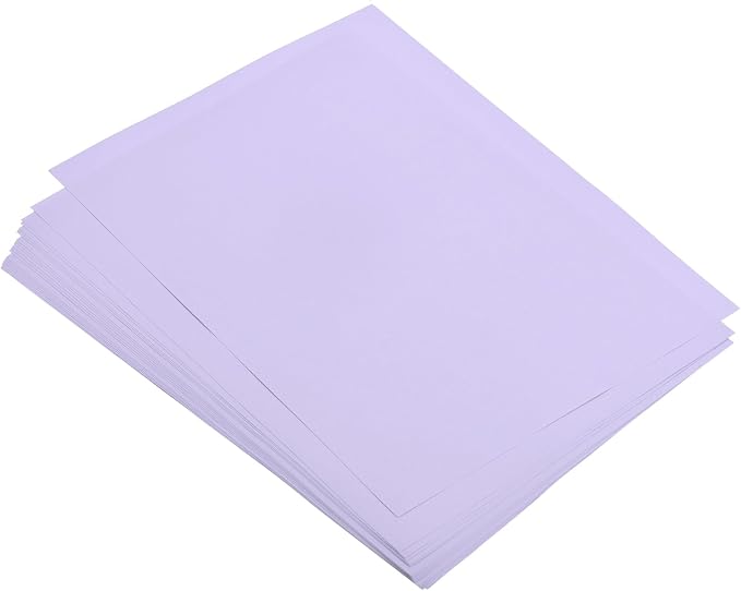 MECCANIXITY 100 Sheets Colored Copy Paper 8.3 x 5.8 Inch Printer Paper 80gsm Light Purple for Office Printing, Document Copying, Invitations, Forms, Art Projects