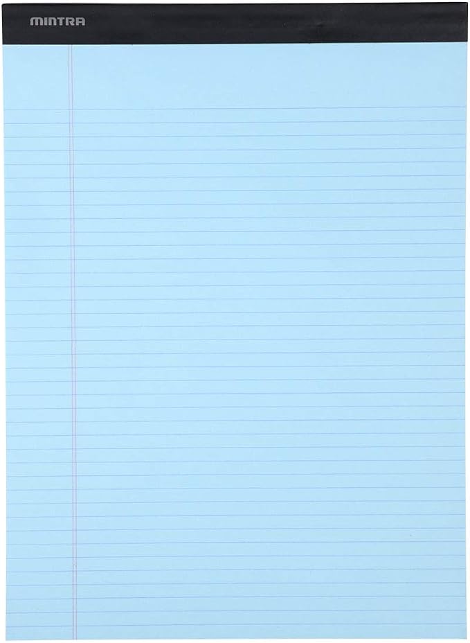 Mintra Office Colorful Legal Pads - Includes 2 Blue, 2 Pink, and, 2 Green Writing Pads, Micro Perforated Lined Sheets, Ideal for Professional & Personal Use, 8.5"x11" Narrow Ruled, 6 pack Pastel Set 2