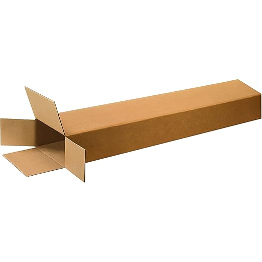 BOX USA Shipping Boxes Large 8"L x 4"W x 46"H 15-Pack, Cardboard Box for Shipping, Moving, Mailing, Packing, Packaging and Storage