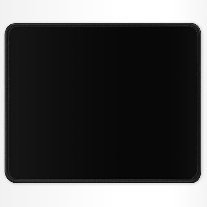 Auhoahsil Black Mouse Pad, 12 x 10 Inch Square Mousepad, 3mm Thick Rubber Mouse Mat with Pretty Design, Premium-Textured Non-Slip for Gaming Work Office Wireless Mouse Men Women