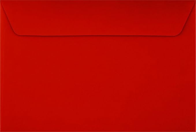 LUXPaper 6 x 9 Booklet Envelopes | Holiday Red | 60lb. Text | 500 Qty
