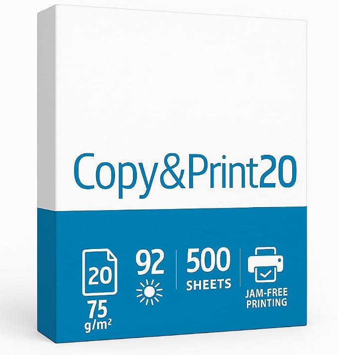 Copy Paper 8.5 x 11 Inch, 20 lb, 1 Ream (500 Sheets) – Bright White Multipurpose Printer Paper for Laser, Inkjet, Copy Machines, Office and School Use