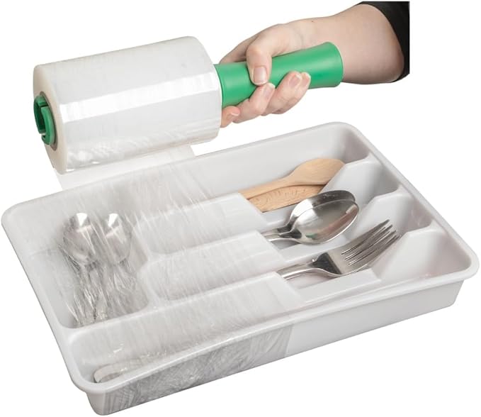 Duck Brand Stretch Wrap Roll, Clear, 5 inches by 1000 feet, 285849, Set of 2