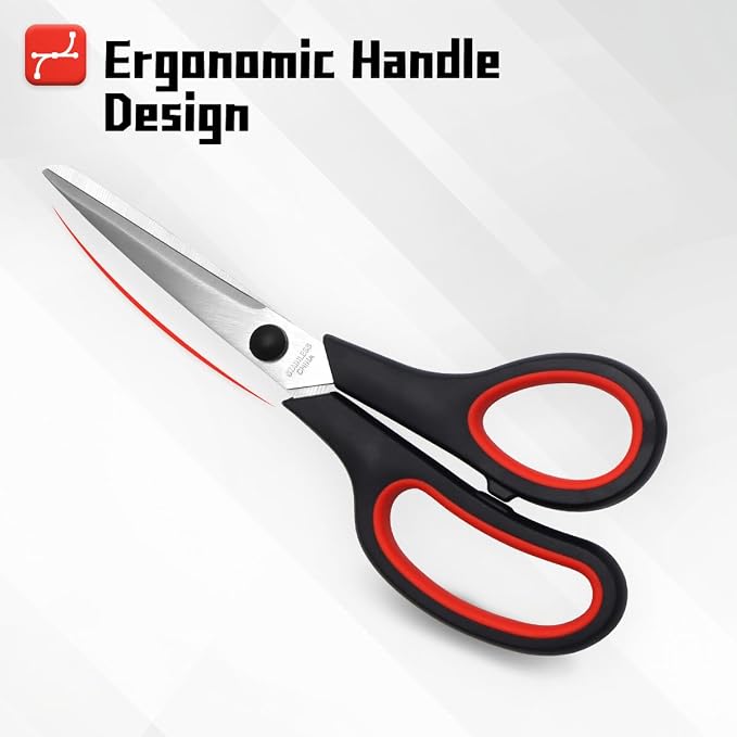 Vitoler Scissors All Purpose Heavy Duty,8.5" Kitchen Scissor | for Office Home School Craft Sewing Fabric Supplies, High/Middle School Student Teacher, Right/Left Hand