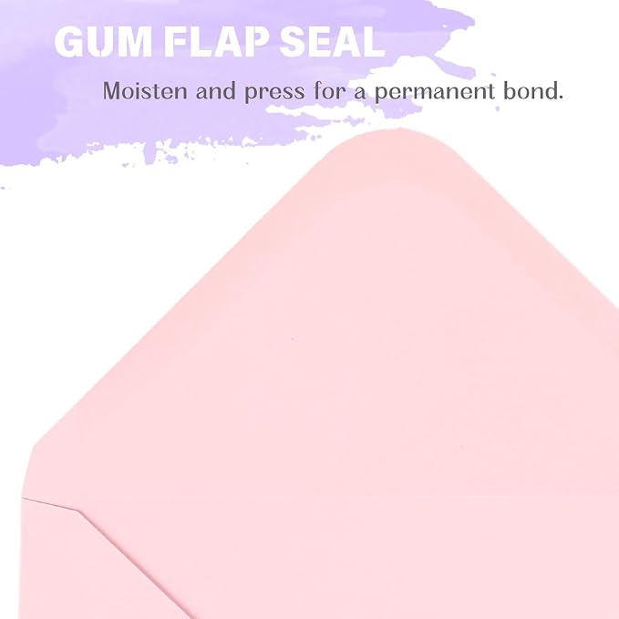 200 Pack 4x6 Envelopes Pink - Contour Flap A4 Envelope,120gsm Thick Paper Invitation Envelopes for Back to School,Weddings Invitation,RSVP Cards,Photos,Postcards,Greeting Cards,Mailing