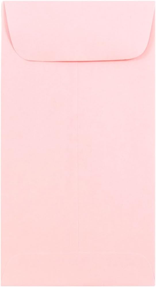 JAM PAPER #7 Coin Business Premium Envelopes - 3 1/2 x 6 1/2 - Baby Pink Pastel - 50/Pack