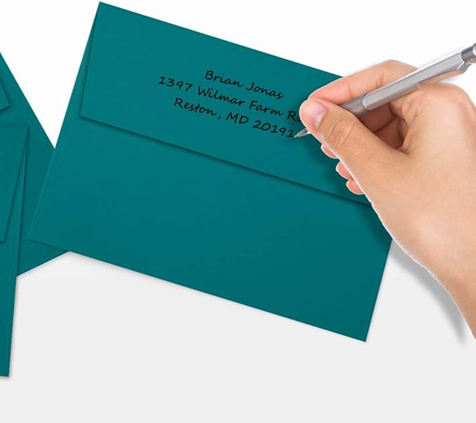LUXPaper A7 Invitation Envelopes | Peel & Press | 5 1/4" x 7 1/4" | Teal | 80lb. Text | 1,000 Qty