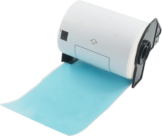 BETCKEY - Shipping Labels Replacement for Brother DK-1241 (4 in x 6 in), Compatible with Brother QL Label Printers [1 Rolls/200 Labels, Light Blue]