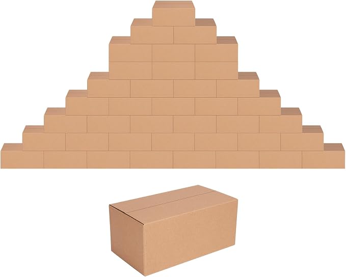 EdenseeLake 40 Pack 9x5x4 inches Shipping Boxes Small Cardboard Boxes for Packing, Moving, Mailing, Brown