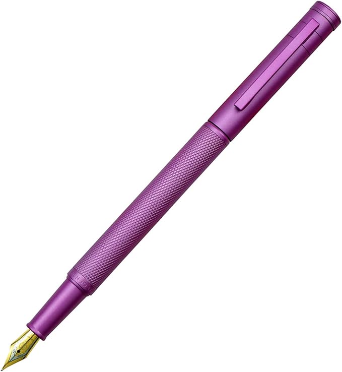 Asvine Pink Forest Fountain Pen Fine Nib, Classic Design with Converter and Metal Pen Case, The Light of Hope Serise