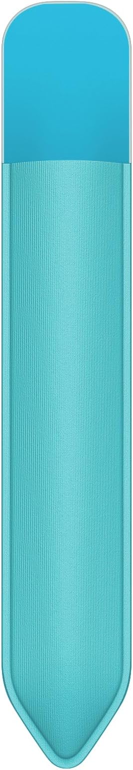 MoKo Adhesive Pencil Case Holder Sticker for Apple Pencil, Cyan Blue | Elastic Pencil Pocket Pouch, Adhesive Sleeve, Attached to iPad Case, For Pro/USB-C/1st/2nd Gen and Similarly Stylus Pens