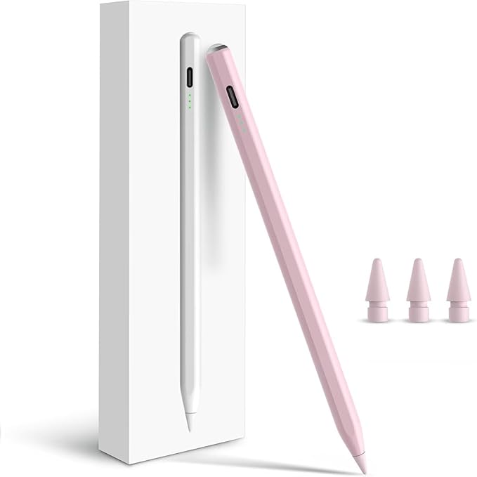 Pencil for Apple iPad A16 10th Generation, Fast Charge Stylus Pen for 2025-2018 iPad A16/11-6th Gen, Air 11"/13" M3/M2/5th-3rd, Pro 13"/11"/M4/12.9", Mini A17 Pro/6/5th Palm Rejection Tilt Sensitivity