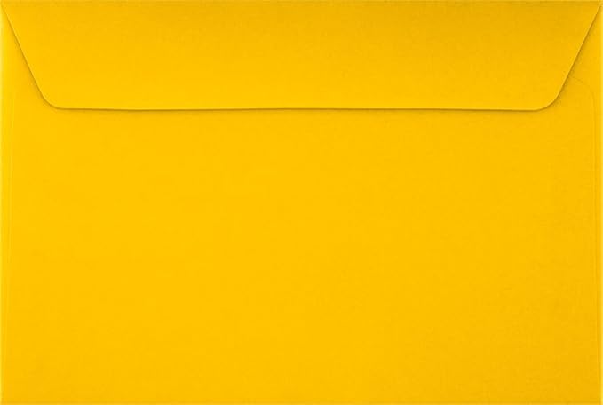 LUXPaper 6 x 9 Booklet Envelopes | Sunflower Yellow | 80lb. Text | 500 Qty