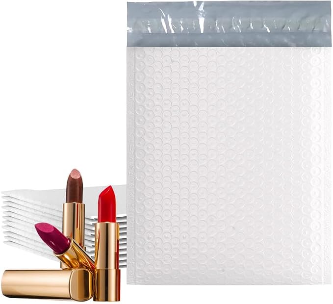 White Poly Bubble Mailers 6.5 x 9 Inch. Pack of 1500 Padded Envelopes Waterproof. Self Seal Padded Mailers with Durable Seams. Lightweight Padded Shipping Envelopes for Mailing Fragile Things