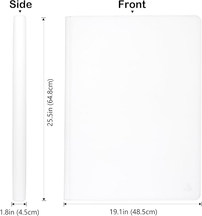 Rayvol Premium 2300 Pockets Card Binder, Large 36-Pocket 2000+ Ringless Trading Card Album - Side Loading UltraSonic-362304 Tech Zip Binder for TCG -White