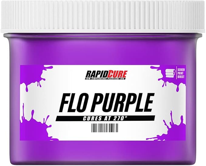 Rapid Cure® Screen Printing Ink Fluorescent Purple (Quart - 32oz.) - Plastisol Ink for Screen Printing, Fast Curing Fabric Paint - Screen Print Direct®, USA Made