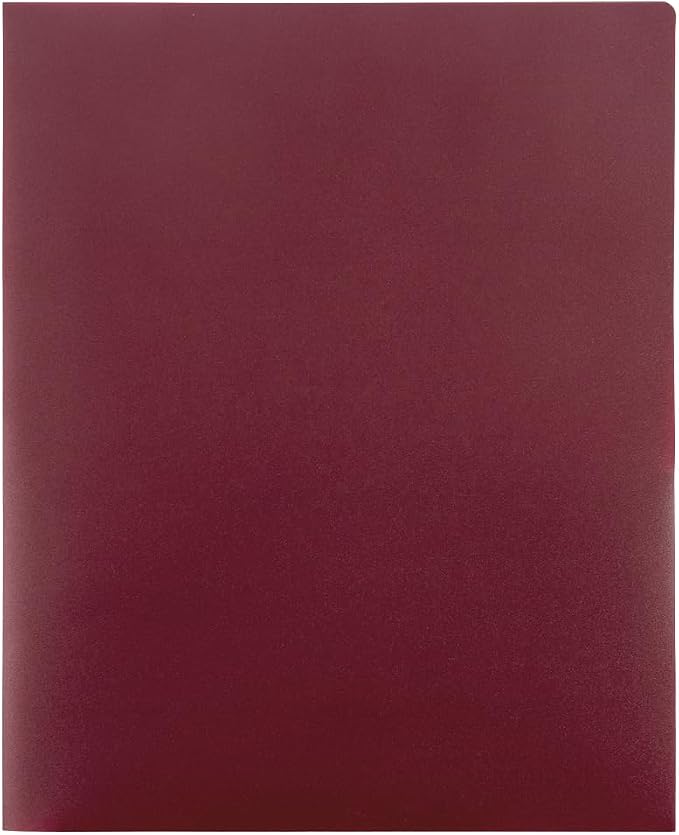 JAM PAPER Plastic 2 Pocket POP Folders - Durable School Folders - Assorted Professional Colors - 6/Pack