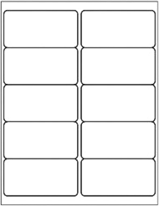 LabelMore 10 up Labels 2'' x 4" Shipping Address Labels for Laser and Inkjet Printers (2,000 Sheets, 20,000 Labels)