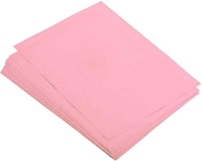 MECCANIXITY 100 Sheets Colored Copy Paper 8.3 x 5.8 Inch Printer Paper 80gsm Light Pink for Office Printing, Document Copying, Invitations, Forms, Art Projects