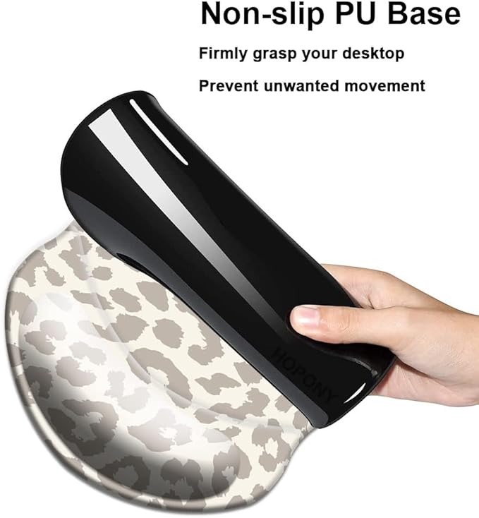 Mouse Pad with Wrist Support, Non Slip Mousepad Wrist Rest for Office, Computer, Laptop & Mac- Durable & Comfortable & Lightweight Ergonomic Support Mouse Mat Leopard Print