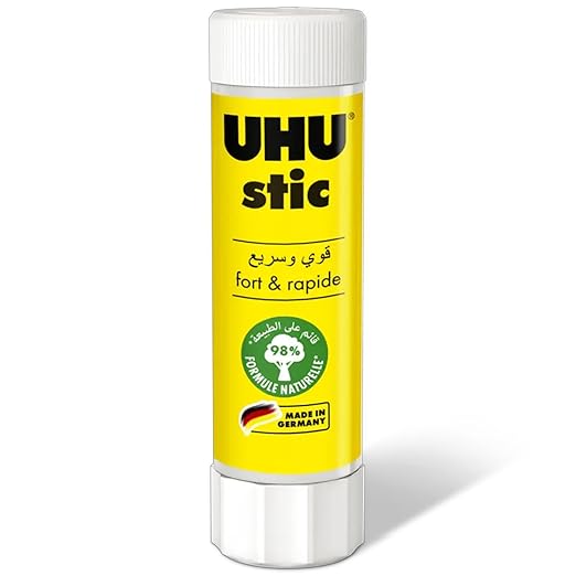 UHU Stic Glue Stick - Strong and Fast, Solvent Free Adhesive - Clear Application - 40g - Pack of 2