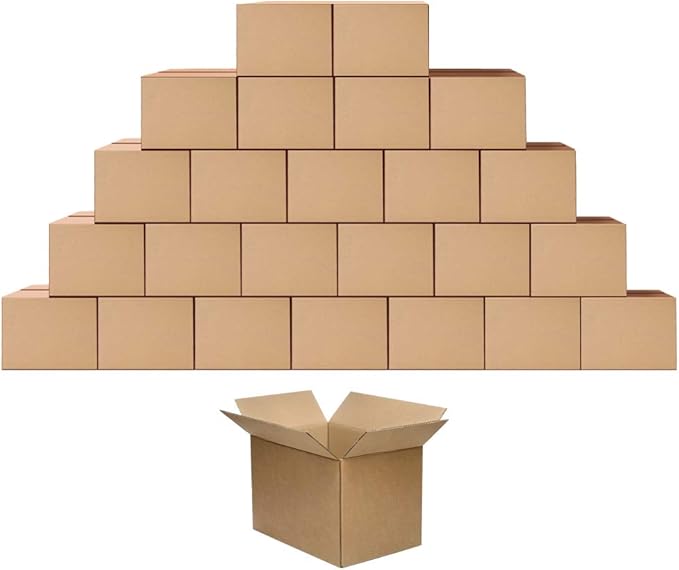 Shipping Cardboard Boxes Mailers 10x7x5 inches Small Packing Corrugated Packaging Moving Kraft Mailing Boxes Pack of 25