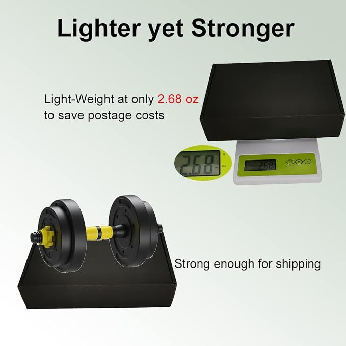 9x6x2'' Small Shipping Boxes 25 Pack, Black Corrugated Cardboard Mailers for Mailing Packaging Small Business (BK962-25)