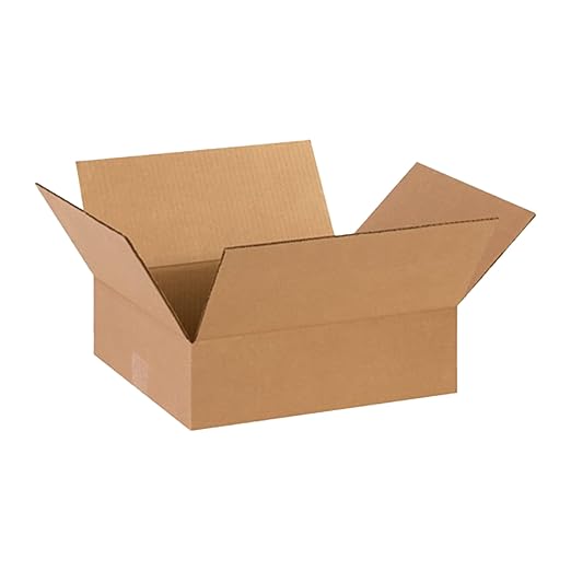 BOX USA Shipping Boxes Flat 14"L x 12"W x 4"H 25-Pack - Corrugated Cardboard Box for Moving, Mailing, Packing, Packaging and Storage