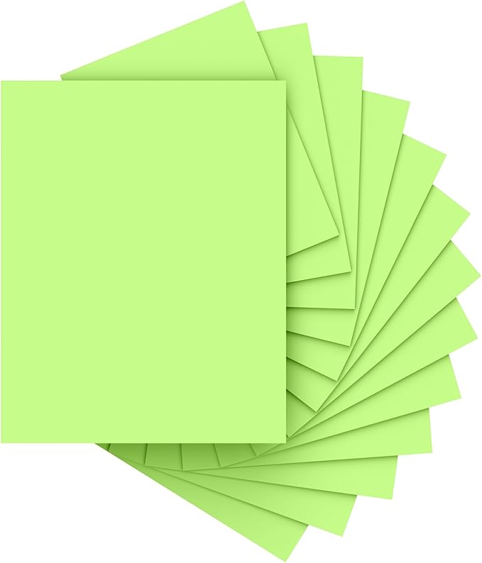 40 Sheets Green Cardstock 8.5 x 11, Green Card Stock Paper, Cardstock Printer Paper 8.5 x 11, 200 GSM Green Construction Paper, Heavy Card Stock for DIY Cards, Invitations, Greeting Cards