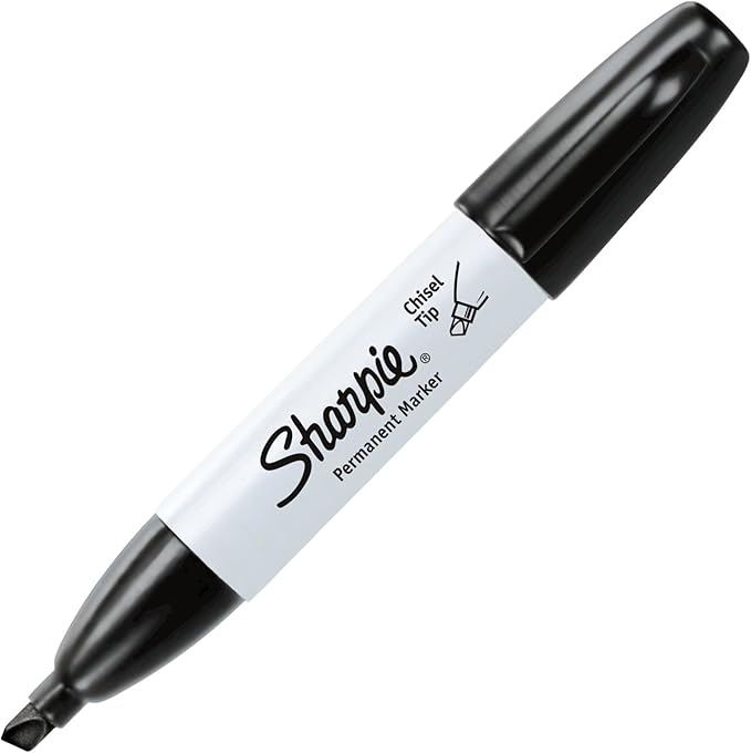 Sharpie Permanent Markers, Chisel Tip, Black, 36 Count - Home, School, Office Supplies