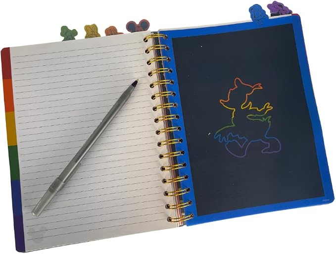Disney Pride Spiral Tab Journal Diary Notebook, Mickey Mouse Rainbow Pride Journal
