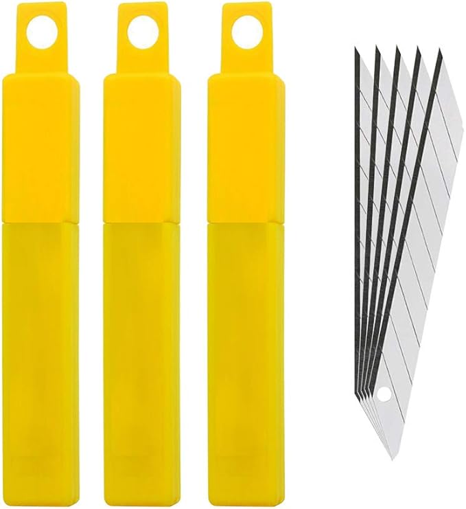 30 Degree Carbon Steel Snap-Off Spare Blades Auto Vinyl Cutting Knife Tint Film Hand Tools 30pcs of Pack