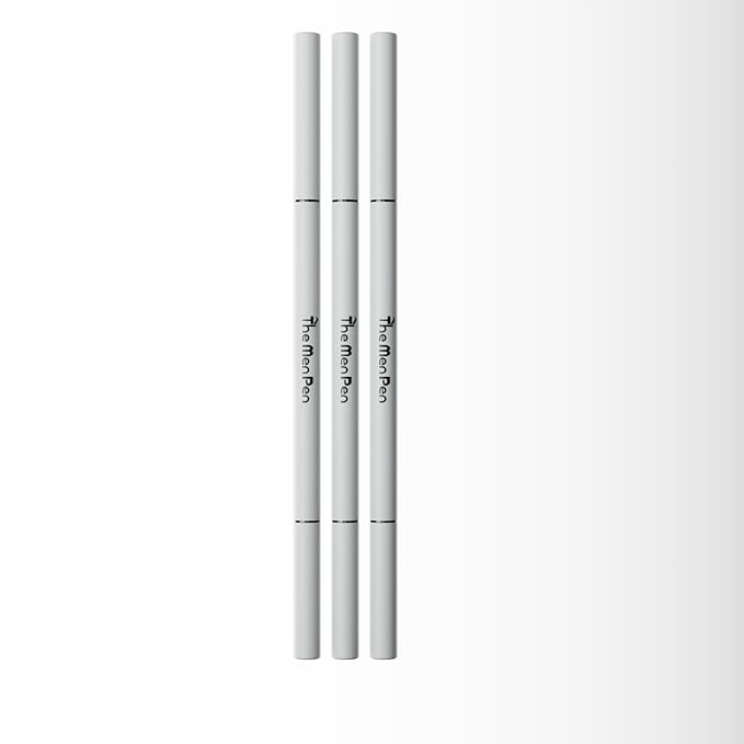 The Men Pen - Waterproof Eyebrow Pen | Beard Filler for Men | Microblading Eyebrow Pen | Hair Filler | Anti-Smudge | Mustache, Beard & Eyebrow Filler | Brown (Pack of 3)