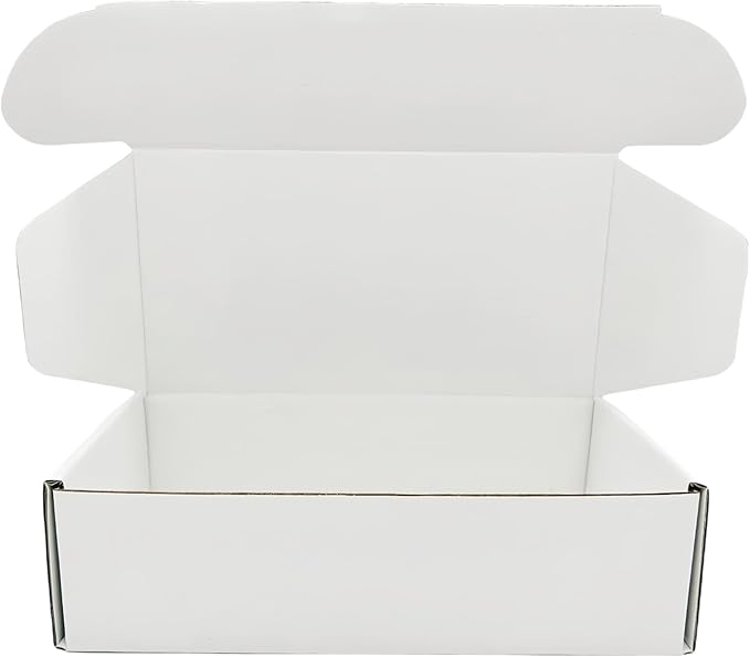 Small White Box 7 x 5 x 2 Inch Recyclable Corrugated Gift Mailers Storage Business Packaging Shipping Boxes 50 Pack