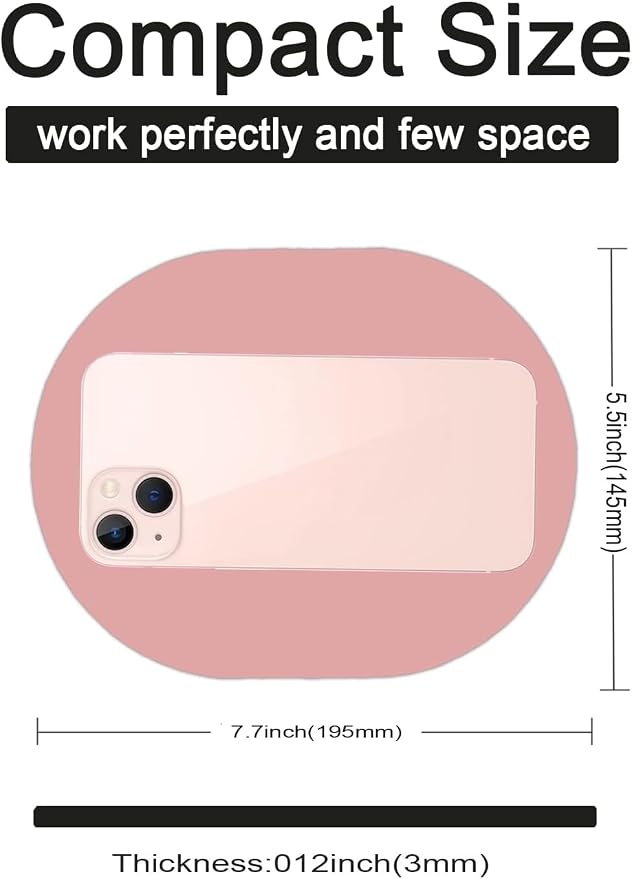 Small Mouse Pad, Mini Mouse Pad, Portable Waterproof with Anti-Slip Base,Pink 5x7 Inch