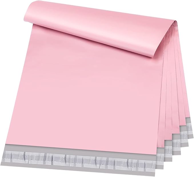 Metronic Poly Mailers 19x24 50 Pack, Large Shipping Bags for Clothing | Strong Tear-resistant Waterproof Mailing Bags, Shipping Envelopes, Packing Bags for Clothing, Small Business, Pink.