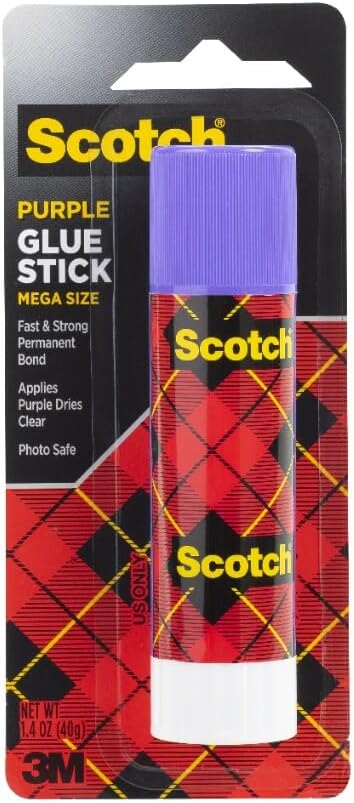 Scotch Mega Purple Glue Stick, 1.4 oz, Acid Free and Non-Toxic (6108-MEGA)