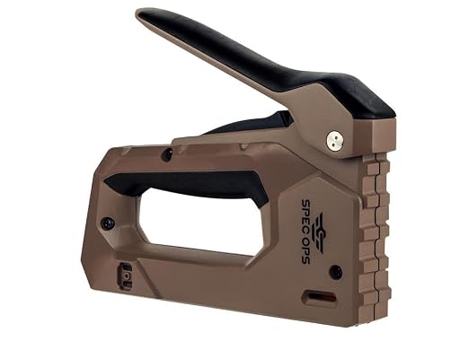 Spec Ops Tools Heavy Duty Staple Gun, 1/4" - 9/16" Staples, 18-Gauge Brads, Reduced Effort