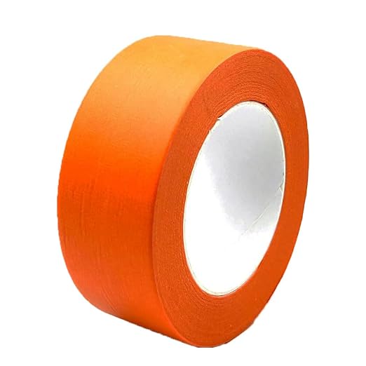 Orange Masking Tape 2 inch x 55 Yards, Orange Painters Tape 2 inch Wide Paper Tape for Arts DIY Crafts Painting Labeling Decoration School Projects Home Office