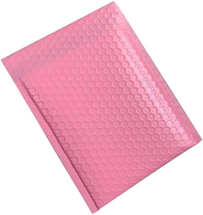 Water Resistant Bubble Envelope Mailers [25 Pack] 6 inch x 9 inch #0 Pink Poly Padded Shipping Envelopes Self Sealing Cushioned Packaging Bags
