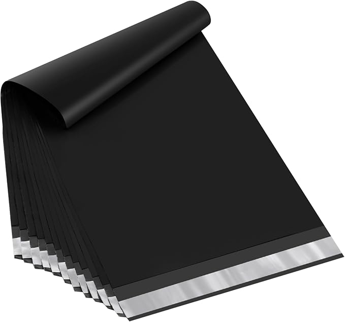 UCGOU 17.7x22 Large Poly Mailers Black Shipping Bags Self-Sealing Waterproof and Tear-Proof Shipping Envelope for Small Business Mailers Poly Bags for Clothing, Books 50 Pack