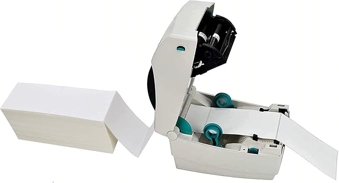 9527 Product 4" x 6" Zebra Fanfold Direct Thermal Shipping Labels,2 Stacks, 4000 Labels White, Perforated (2,000 Label per Stack)