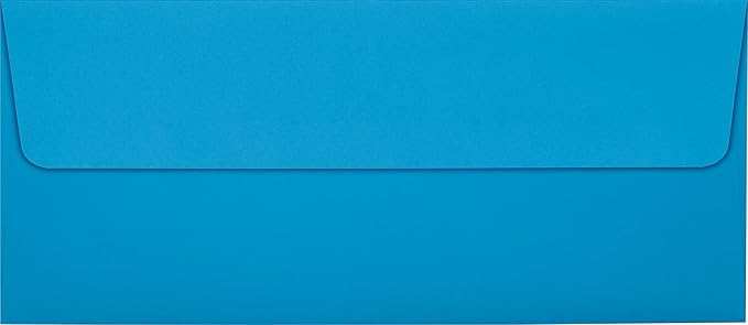LUXPaper #10 Business Envelopes | Peel & Press | 4 1/8" x 9 1/2" | Pool Blue | 80lb. Text | 1,000 Qty