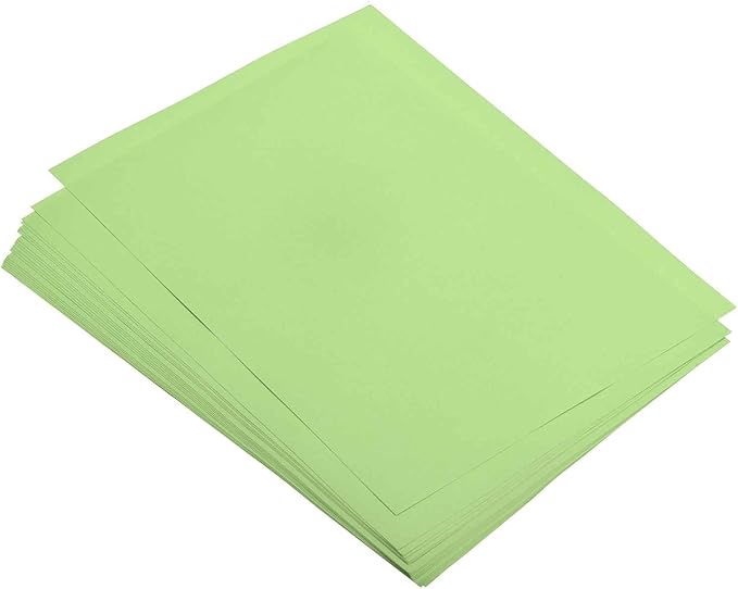MECCANIXITY 100 Sheets Colored Copy Paper 8.3 x 5.8 Inch Printer Paper 80gsm Light Green for Office Printing, Document Copying, Invitations, Forms, Art Projects
