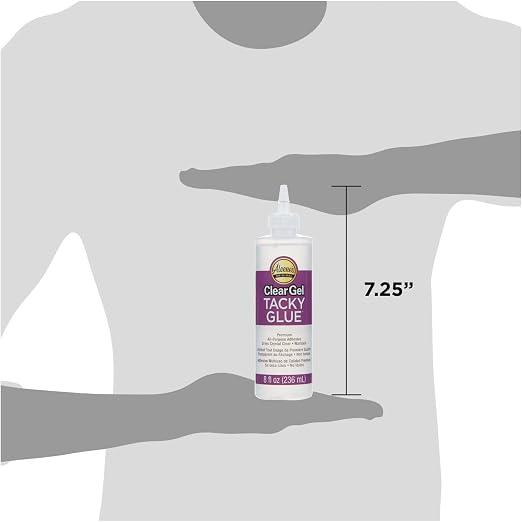 Aleene's Clear Gel Tacky Glue for Crafts, Nontoxic, Applies and Dries Clear, 8 fl oz (Pack of 2)