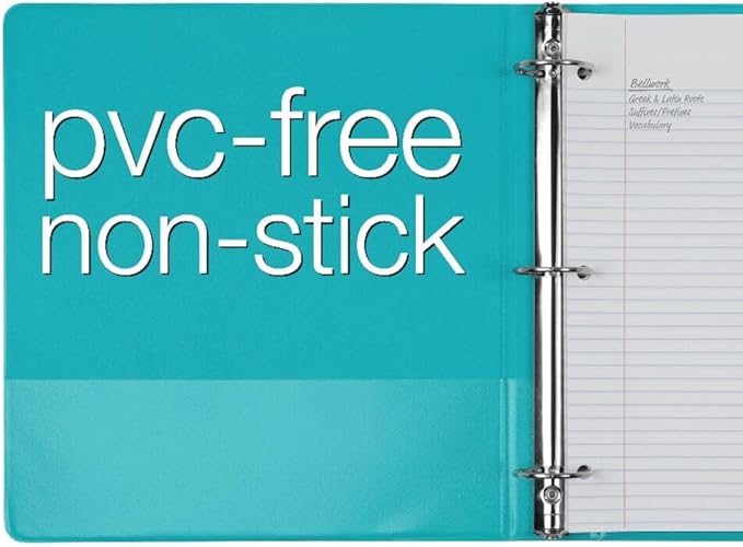 Oxford Cardinal 3 Ring Binders, Binders for School and Office, Durable 1.5 Inch, Round Rings, Holds 350 Sheets, ClearVue Presentation View, Non-Stick, Assorted Bright Colors, 8 Pack (79553)