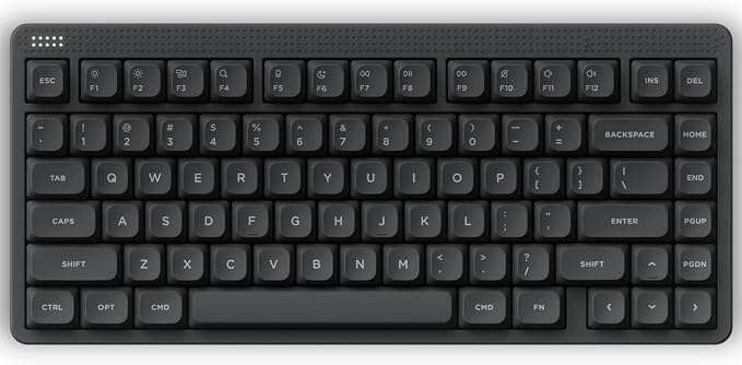 NuPhy Node75 Wireless Mechanical Keyboard, 75% Hot Swappable Custom Keyboard, 82 Keys Computer Gaming Keyboards, Supports Touch Gestures, PBT Keycaps, RGB Backlit, Bluetooth/2.4GHz/USB-C | Hot-Swappable 75% Custom Keyboard, 82 Keys Computer Gaming Keyb...