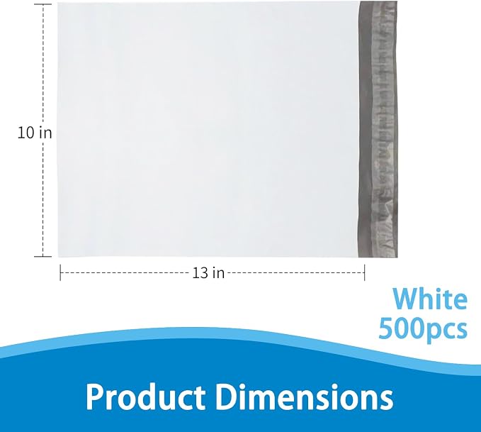 9527 Product Poly Mailers Envelopes Shipping Bags Self Sealing,10"x13", 500 Bags